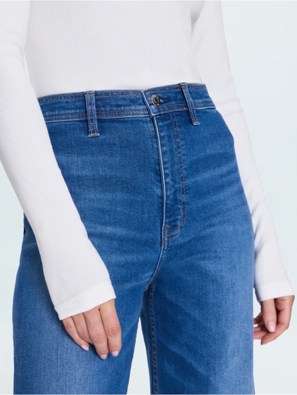 NWOT pistola Wide-Leg High-Rise Jeans in Blue Wash - Picture 16 of 17